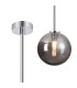 Tivoli 12cm Telescopic Pendant 1 Light G9 IP44 Polished Chrome/Smoke Smooth Round Glass-1
