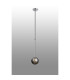Tivoli 12cm Telescopic Pendant 1 Light G9 IP44 Polished Chrome/Smoke Smooth Round Glass-3