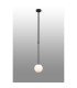 Tivoli 12cm Telescopic Pendant 1 Light G9 IP44 Satin Black/Opal Smooth Round Glass-3