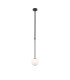 Tivoli 12cm Telescopic Pendant 1 Light G9 IP44 Satin Black/Opal Smooth Round Glass-4