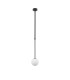 Tivoli 12cm Telescopic Pendant 1 Light G9 IP44 Satin Black/Opal Smooth Round Glass-5