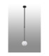 Tivoli 12cm Telescopic Pendant 1 Light G9 IP44 Satin Black/Opal Smooth Round Glass-6