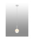 Tivoli 12cm Adjustable Pendant 1 Light G9 IP44 Satin White/White Two-Tone Snow Specks Round Glass-3
