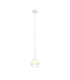 Tivoli 12cm Adjustable Pendant 1 Light G9 IP44 Satin White/White Two-Tone Snow Specks Round Glass-4
