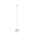 Tivoli 12cm Adjustable Pendant 1 Light G9 IP44 Satin White/White Two-Tone Snow Specks Round Glass-5