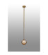 Tivoli 12cm Telescopic Pendant 1 Light G9 IP44 Brass Gold/Amber Ribbed Round Glass-3
