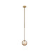 Tivoli 12cm Telescopic Pendant 1 Light G9 IP44 Brass Gold/Amber Ribbed Round Glass-4