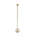 Tivoli 12cm Telescopic Pendant 1 Light G9 IP44 Brass Gold/Amber Ribbed Round Glass-5