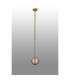 Tivoli 12cm Telescopic Pendant 1 Light G9 IP44 Brass Gold/Amber Ribbed Round Glass-6