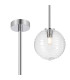 Tivoli 12cm Telescopic Pendant 1 Light G9 IP44 Polished Chrome/Clear Ribbed Round Glass-1