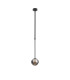 Tivoli 12cm Telescopic Pendant 1 Light G9 IP44 Satin Black/Smoke Ribbed Round Glass-4
