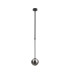 Tivoli 12cm Telescopic Pendant 1 Light G9 IP44 Satin Black/Smoke Ribbed Round Glass-5