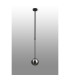 Tivoli 12cm Telescopic Pendant 1 Light G9 IP44 Satin Black/Smoke Ribbed Round Glass-6