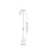 Tivoli 12cm Telescopic Pendant 1 Light G9 IP44 Brass Gold/Brown Round Marble Effect Glass-2