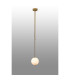 Tivoli 12cm Telescopic Pendant 1 Light G9 IP44 Brass Gold/Brown Round Marble Effect Glass-3