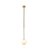 Tivoli 12cm Telescopic Pendant 1 Light G9 IP44 Brass Gold/Brown Round Marble Effect Glass-4