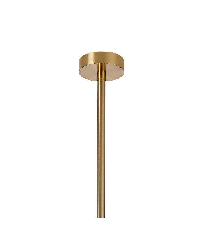 Tivoli 12cm Telescopic Pendant 1 Light G9 IP44 Brass Gold/Brown Round Marble Effect Glass-6