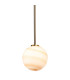 Tivoli 12cm Telescopic Pendant 1 Light G9 IP44 Brass Gold/Brown Round Marble Effect Glass-7