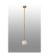 Tivoli 12cm Telescopic Pendant 1 Light G9 IP44 Brass Gold/Brown Round Marble Effect Glass-8