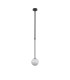 Tivoli 12cm Telescopic Pendant 1 Light G9 IP44 Satin Black/Grey Round Marble Effect Glass-5