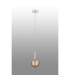 Tivoli 12cm Adjustable Pendant 1 Light G9 IP44 Satin White/Amber Ribbed Round Glass-6