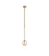 Tivoli 9cm Telescopic Pendant 1 Light G9 IP44 Brass Gold/Amber Smooth Tubular Glass-6
