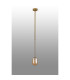 Tivoli 9cm Telescopic Pendant 1 Light G9 IP44 Brass Gold/Amber Smooth Tubular Glass-7