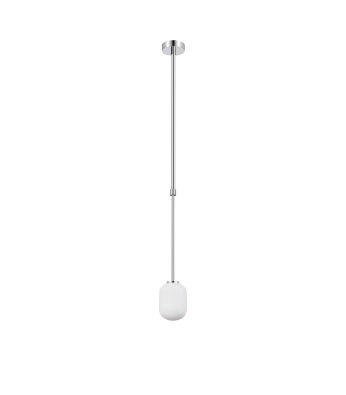 Tivoli 9cm Telescopic Pendant 1 Light G9 IP44 Polished Chrome/Opal Smooth Tubular Glass-5