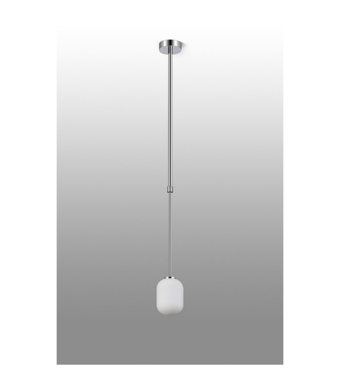 Tivoli 9cm Telescopic Pendant 1 Light G9 IP44 Polished Chrome/Opal Smooth Tubular Glass-6