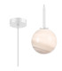 Tivoli 12cm Adjustable Pendant 1 Light G9 IP44 Satin White/Grey Round Marble Effect Glass-1