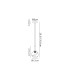 Tivoli 12cm Adjustable Pendant 1 Light G9 IP44 Satin White/Grey Round Marble Effect Glass-2