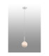Tivoli 12cm Adjustable Pendant 1 Light G9 IP44 Satin White/Grey Round Marble Effect Glass-3