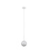 Tivoli 12cm Adjustable Pendant 1 Light G9 IP44 Satin White/Grey Round Marble Effect Glass-5