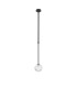 Tivoli 12cm Telescopic Pendant 1 Light G9 IP44 Satin Black/Clear Cross Pattern Round Glass-5