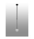 Tivoli 12cm Telescopic Pendant 1 Light G9 IP44 Satin Black/Clear Cross Pattern Round Glass-6