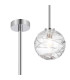 Tivoli 12cm Telescopic Pendant 1 Light G9 IP44 Polished Chrome/Clear Dune Effect Round Glass-1