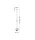 Tivoli 12cm Telescopic Pendant 1 Light G9 IP44 Polished Chrome/Clear Dune Effect Round Glass-2