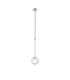 Tivoli 12cm Telescopic Pendant 1 Light G9 IP44 Polished Chrome/Clear Dune Effect Round Glass-4