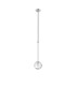 Tivoli 12cm Telescopic Pendant 1 Light G9 IP44 Polished Chrome/Clear Dune Effect Round Glass-5