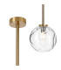 Tivoli 12cm Telescopic Pendant 1 Light G9 IP44 Brass Gold/Clear Waved Round Glass-1