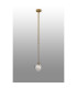 Tivoli 12cm Telescopic Pendant 1 Light G9 IP44 Brass Gold/Clear Waved Round Glass-3