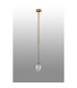 Tivoli 12cm Telescopic Pendant 1 Light G9 IP44 Brass Gold/Clear Waved Round Glass-6