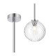 Tivoli 12cm Telescopic Pendant 1 Light G9 IP44 Polished Chrome/Clear Swirl Round Glass-1