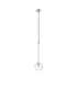 Tivoli 12cm Telescopic Pendant 1 Light G9 IP44 Polished Chrome/Clear Swirl Round Glass-5