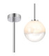 Tivoli 12cm Telescopic Pendant 1 Light G9 IP44 Polished Chrome/White Two-Tone Snow Specks Round Glass-1