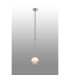 Tivoli 12cm Telescopic Pendant 1 Light G9 IP44 Polished Chrome/White Two-Tone Snow Specks Round Glass-3