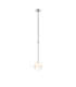 Tivoli 12cm Telescopic Pendant 1 Light G9 IP44 Polished Chrome/White Two-Tone Snow Specks Round Glass-4