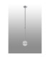 Tivoli 12cm Telescopic Pendant 1 Light G9 IP44 Polished Chrome/White Two-Tone Snow Specks Round Glass-6