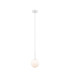 Tivoli 12cm Adjustable Pendant 1 Light G9 IP44 Satin White/Opal Round Segment Glass-4