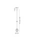 Tivoli 12cm Telescopic Pendant 1 Light G9 IP44 Satin Black/Opal Round Segment Glass-2